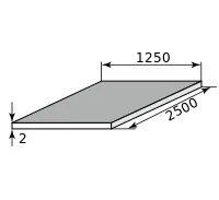 Лист оцинкованный 2х1250х2500 Zn140 М пас