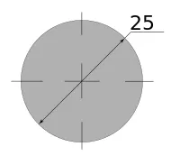 Круг алюминиевый 25, длина 3 м, марка АМЦ