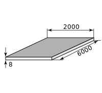 Лист г/к горячекатанный низколегир 8х2000х6000, марка 09Г2С-15