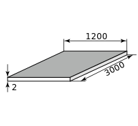 Лист алюминиевый 2х1200х3000 ИМПОРТ, марка АМГ2М (5052)