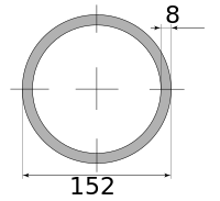 Трубы г/д 152х8, марка Ст20