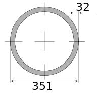 Трубы г/д 351х32, марка Ст20