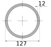 Трубы г/д 127х12 Ст35, марка Ст35