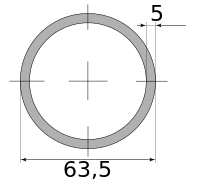 Трубы г/д 63.5х5, марка Ст20