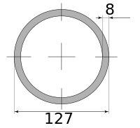 Трубы г/д 127х8, марка Ст10