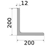 уголок 200х200х12, длина 12 м, марка с345