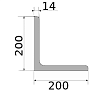 уголок низколегир 200х200х14, длина 12 м, марка с355