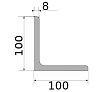 уголок 100х100х8, длина 12 м, марка ст3