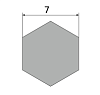 сталь сортовая х/т калиброванная шестигранник 7, марка а-12