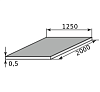 лист оцинкованный 0.5х1250х2000 zn120