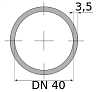 трубы вгп 40х3.5 ду, длина 3 м, dn 40