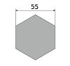 сталь горячекатаная конструкционная, шестигранник 55, марка 09г2с