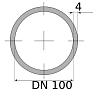 трубы вгп оцинкованные 100х4 ду, длина 12 м, dn 100